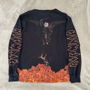 Ripndip Black and Orange Cat Angel Long Sleeve Tee